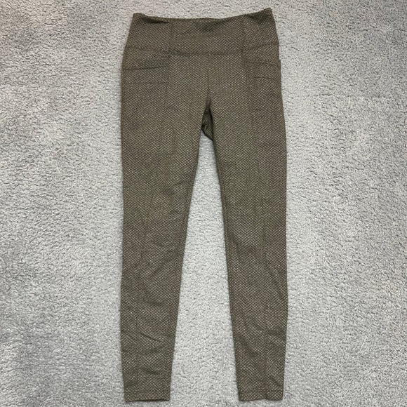 Athleta Leggings Womens M Herringbone Gym Athletic Run Stretch Casual - Picture 1 of 9